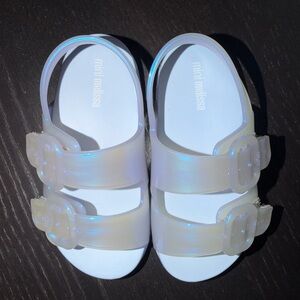 MINI MELISSA KIDS IRIDESCENT JELLY SANDALS